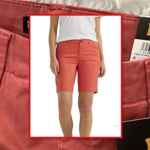 NWT Lee Brick Red Casual Bermuda Shorts 8